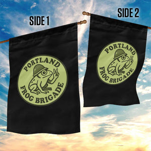 Portland Frog Brigade Garden Flag Peace Frog Protest Badge TS02 Print Your Wear
