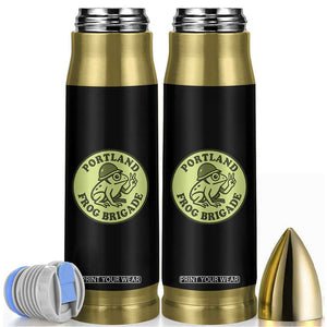 Portland Frog Brigade Bullet Tumbler Peace Frog Protest Badge TS02 Black Print Your Wear