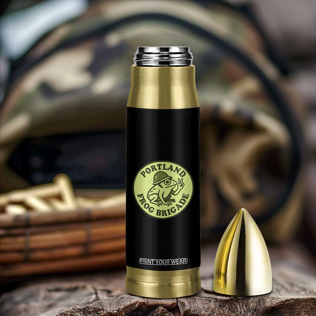Portland Frog Brigade Bullet Tumbler Peace Frog Protest Badge TS02 Print Your Wear