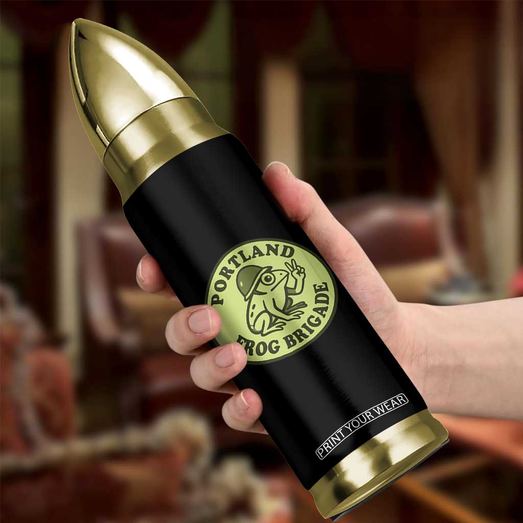 Portland Frog Brigade Bullet Tumbler Peace Frog Protest Badge TS02 Print Your Wear