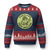 Portland Frog Brigade Ugly Christmas Sweater Peace Frog Protest Badge - Print Your Wear