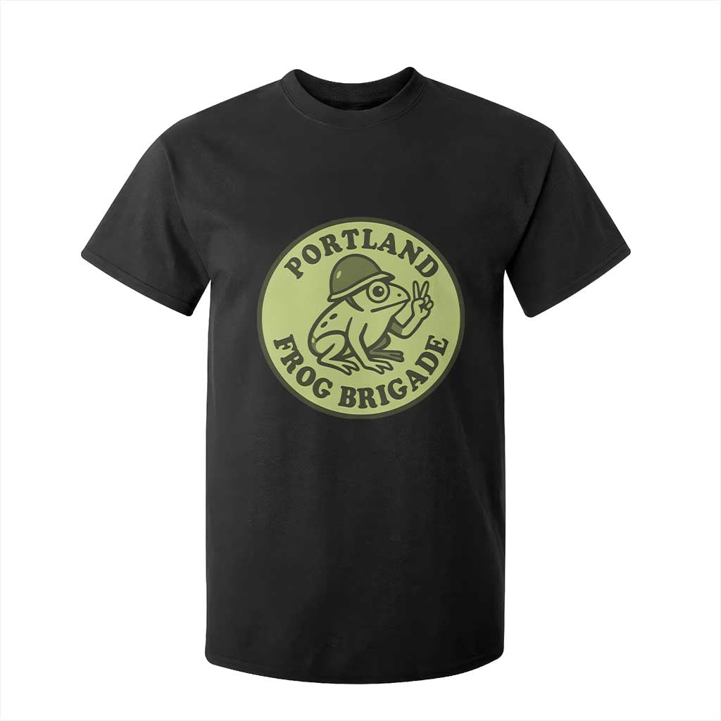 Portland Frog Brigade T Shirt For Kid Peace Frog Protest Badge TS02 Black Print Your Wear