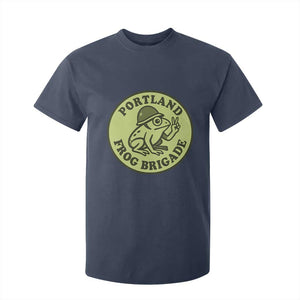 Portland Frog Brigade T Shirt For Kid Peace Frog Protest Badge TS02 Navy Print Your Wear