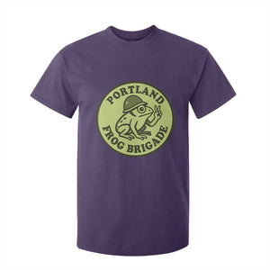 Portland Frog Brigade T Shirt For Kid Peace Frog Protest Badge TS02 Purple Print Your Wear