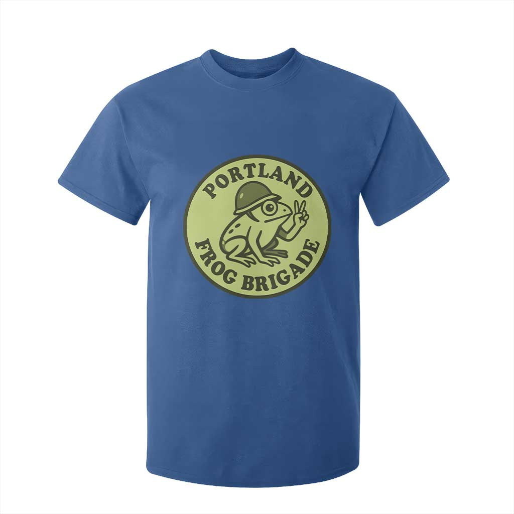 Portland Frog Brigade T Shirt For Kid Peace Frog Protest Badge TS02 Royal Blue Print Your Wear