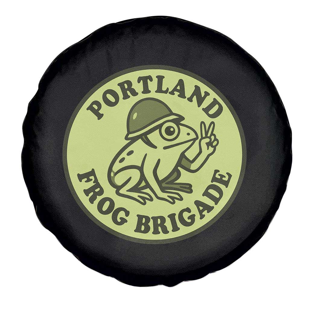 Portland Frog Brigade Spare Tire Cover Peace Frog Protest Badge TS02 Print Your Wear