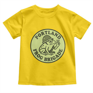 Portland Frog Brigade Toddler T Shirt Peace Frog Protest Badge TS02 Daisy Print Your Wear