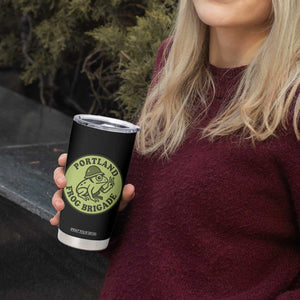 Portland Frog Brigade Tumbler Cup Peace Frog Protest Badge TS02 Print Your Wear