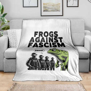 Frogs Against Fascism Throw Blanket Resist 2025 Free Portland Protest TS02 Print Your Wear