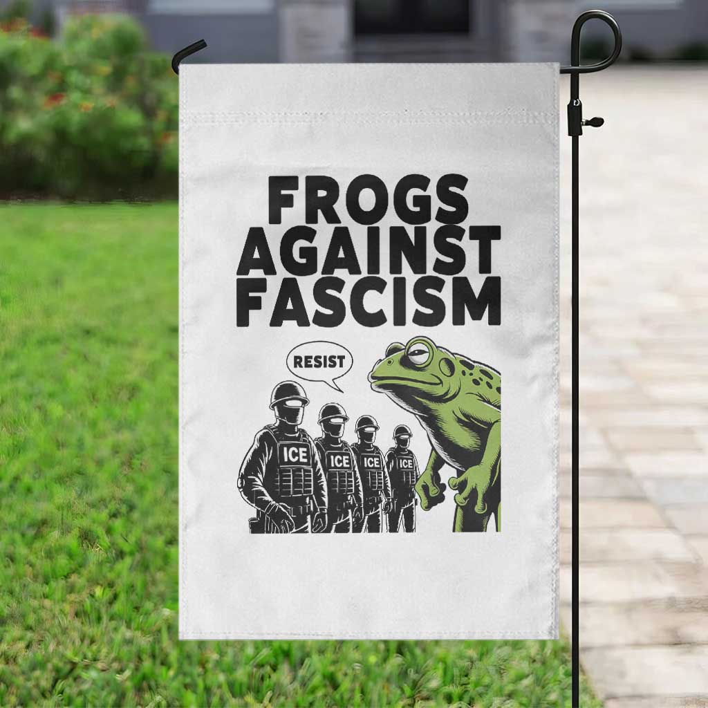 Frogs Against Fascism Garden Flag Resist 2025 Free Portland Protest TS02 Print Your Wear
