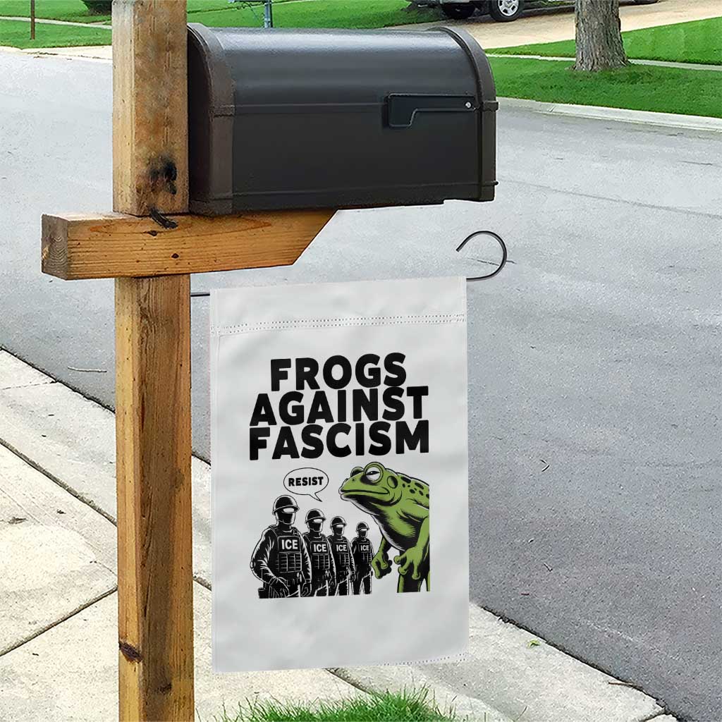 Frogs Against Fascism Garden Flag Resist 2025 Free Portland Protest TS02 Print Your Wear