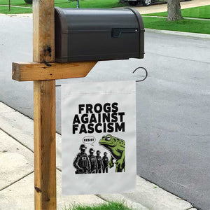 Frogs Against Fascism Garden Flag Resist 2025 Free Portland Protest TS02 Print Your Wear