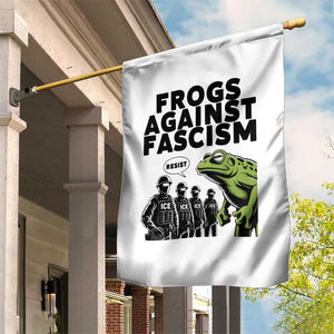Frogs Against Fascism Garden Flag Resist 2025 Free Portland Protest TS02 Print Your Wear