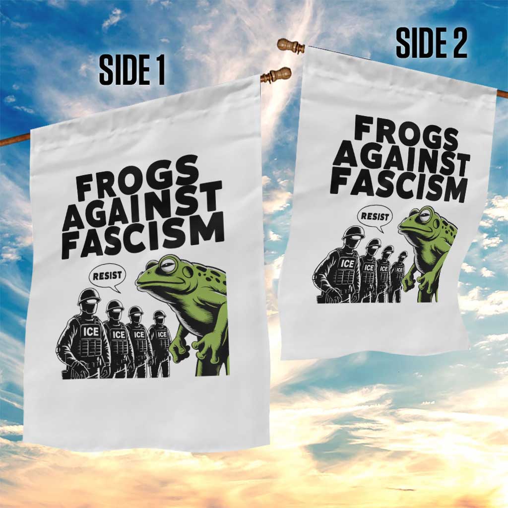 Frogs Against Fascism Garden Flag Resist 2025 Free Portland Protest TS02 Print Your Wear