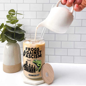 Frogs Against Fascism Glass Can Resist 2025 Free Portland Protest TS02 Print Your Wear