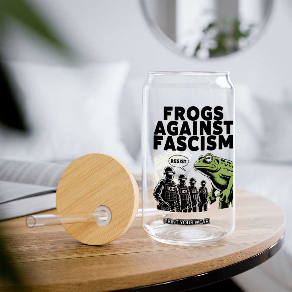 Frogs Against Fascism Glass Can Resist 2025 Free Portland Protest TS02 Print Your Wear