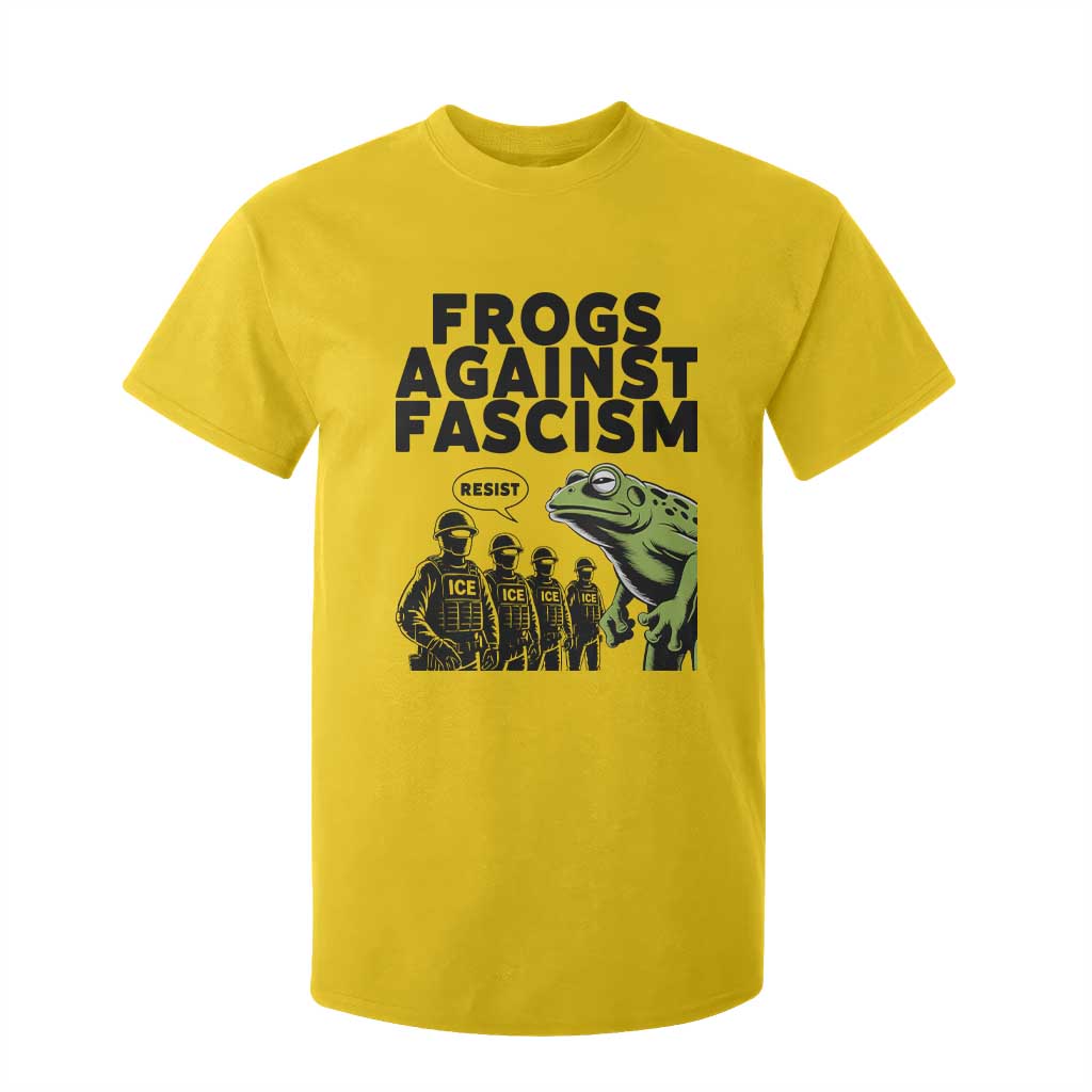 Frogs Against Fascism T Shirt For Kid Resist 2025 Free Portland Protest TS02 Daisy Print Your Wear