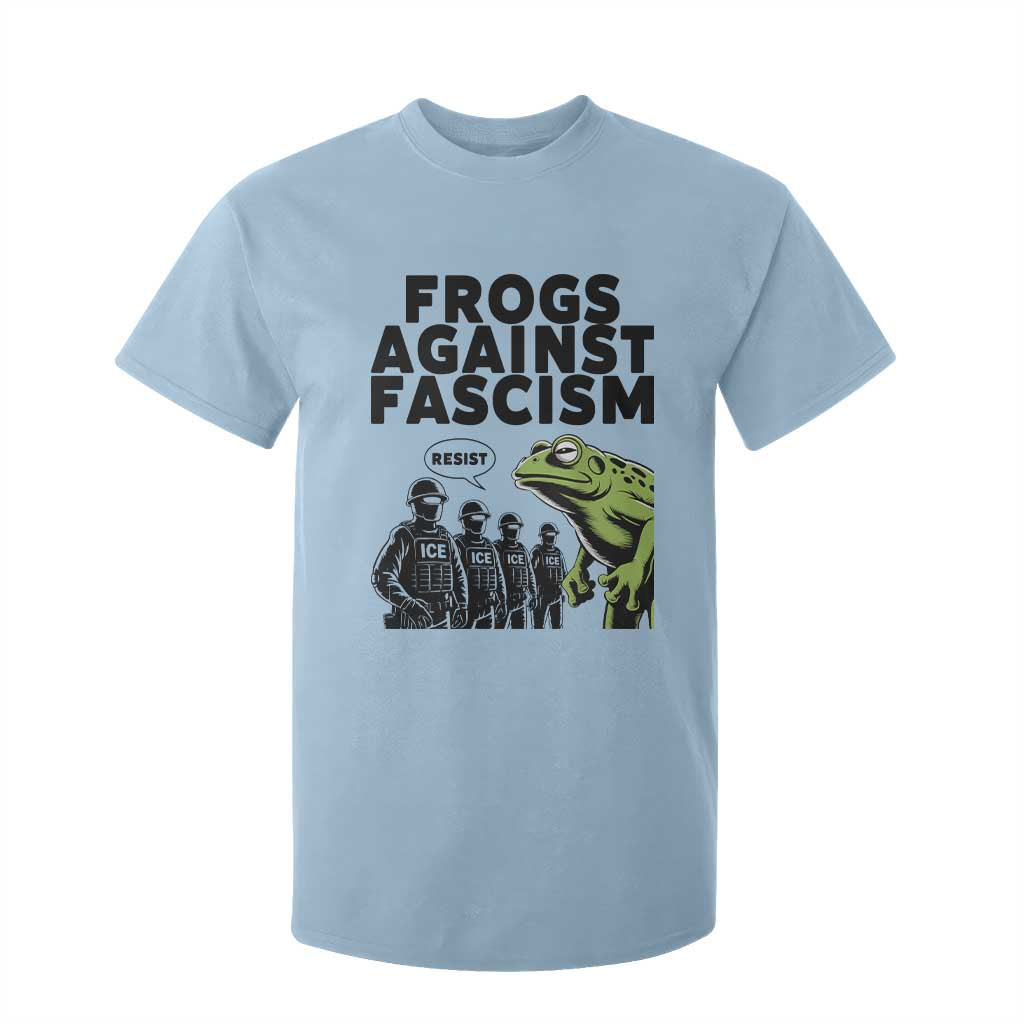 Frogs Against Fascism T Shirt For Kid Resist 2025 Free Portland Protest TS02 Light Blue Print Your Wear