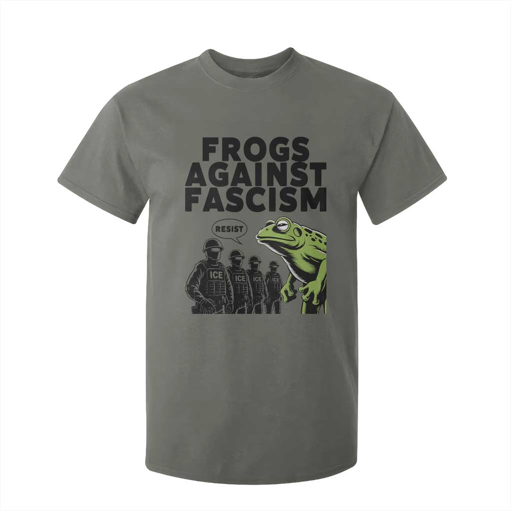 Frogs Against Fascism T Shirt For Kid Resist 2025 Free Portland Protest TS02 Military Green Print Your Wear