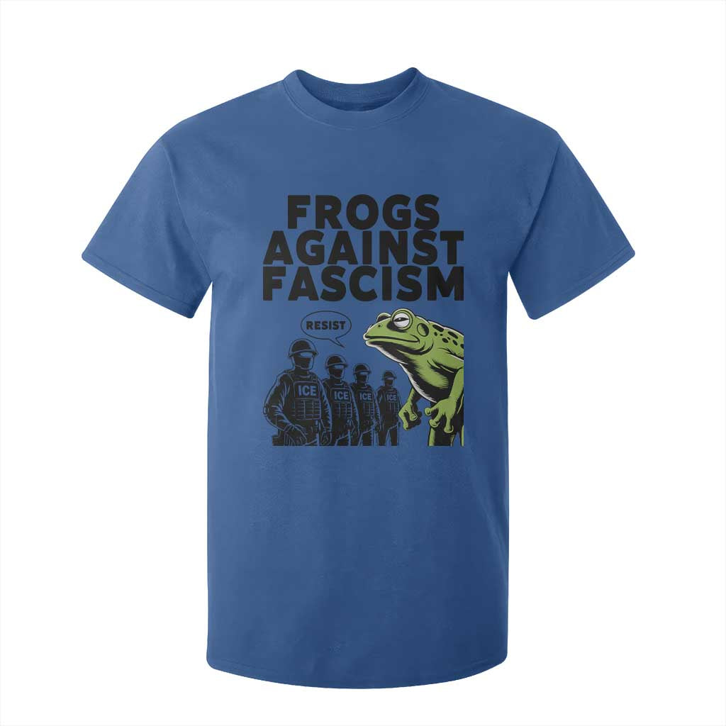 Frogs Against Fascism T Shirt For Kid Resist 2025 Free Portland Protest TS02 Royal Blue Print Your Wear