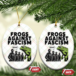 Frogs Against Fascism Ceramic Ornament Resist 2025 Free Portland Protest - Print Your Wear