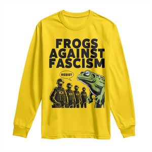 Frogs Against Fascism Long Sleeve Shirt Resist 2025 Free Portland Protest TS02 Daisy Print Your Wear