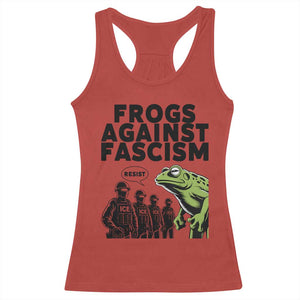 Frogs Against Fascism Racerback Tank Top Resist 2025 Free Portland Protest TS02 Red Print Your Wear