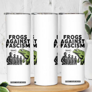 Frogs Against Fascism Skinny Tumbler Resist 2025 Free Portland Protest TS02 Print Your Wear