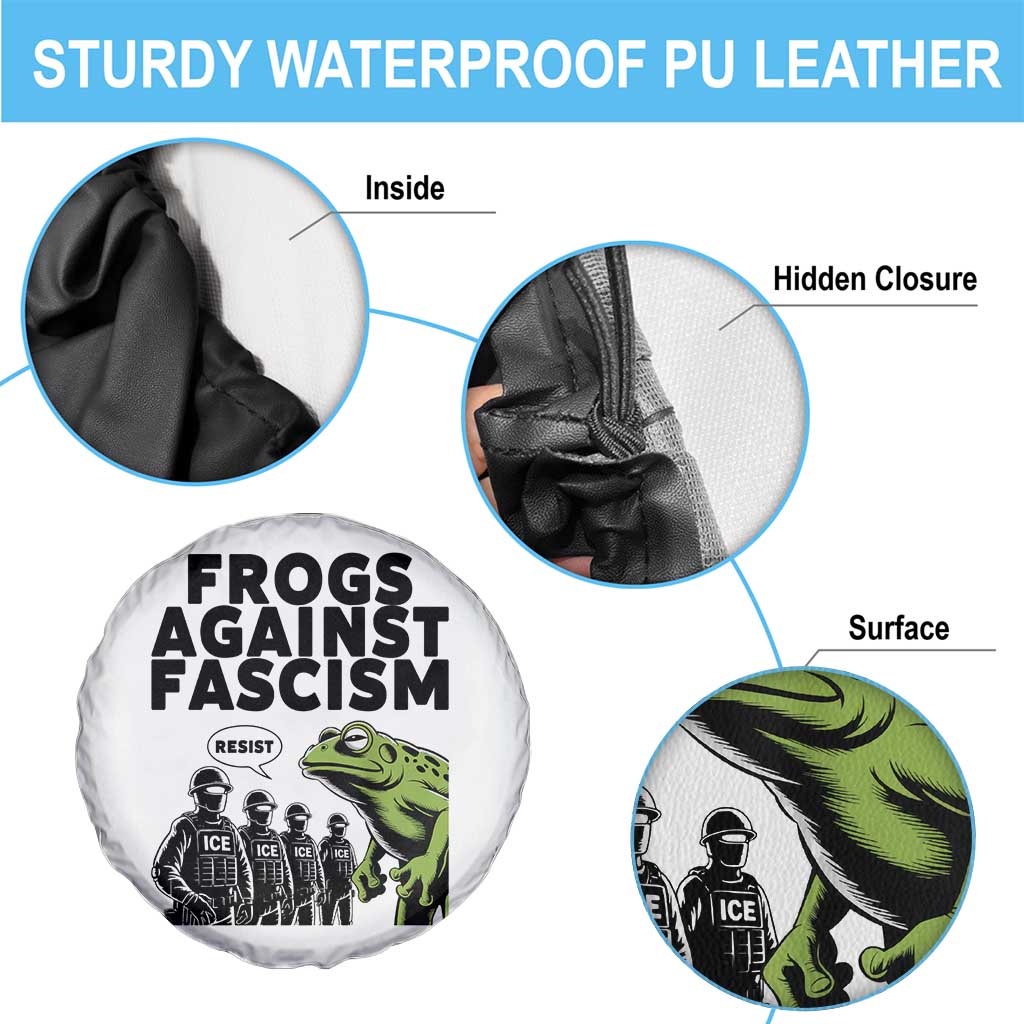 Frogs Against Fascism Spare Tire Cover Resist 2025 Free Portland Protest TS02 Print Your Wear