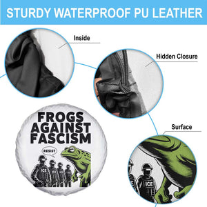 Frogs Against Fascism Spare Tire Cover Resist 2025 Free Portland Protest TS02 Print Your Wear
