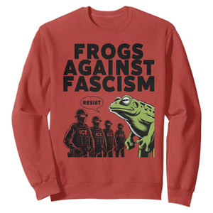 Frogs Against Fascism Sweatshirt Resist 2025 Free Portland Protest TS02 Red Print Your Wear