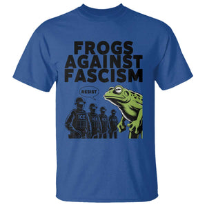 Frogs Against Fascism T Shirt Resist 2025 Free Portland Protest TS02 Royal Blue Print Your Wear