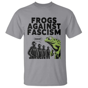 Frogs Against Fascism T Shirt Resist 2025 Free Portland Protest TS02 Sport Gray Print Your Wear