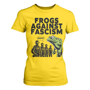 Frogs Against Fascism T Shirt For Women Resist 2025 Free Portland Protest TS02 Daisy Print Your Wear