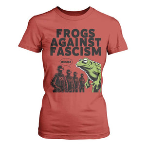 Frogs Against Fascism T Shirt For Women Resist 2025 Free Portland Protest TS02 Red Print Your Wear