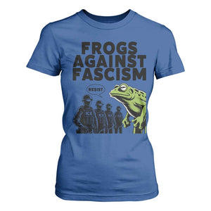 Frogs Against Fascism T Shirt For Women Resist 2025 Free Portland Protest TS02 Royal Blue Print Your Wear