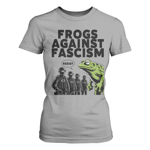 Frogs Against Fascism T Shirt For Women Resist 2025 Free Portland Protest TS02 Sport Gray Print Your Wear