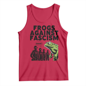 Frogs Against Fascism Tank Top Resist 2025 Free Portland Protest TS02 Red Print Your Wear