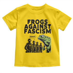 Frogs Against Fascism Toddler T Shirt Resist 2025 Free Portland Protest TS02 Daisy Print Your Wear
