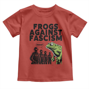 Frogs Against Fascism Toddler T Shirt Resist 2025 Free Portland Protest TS02 Red Print Your Wear