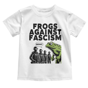 Frogs Against Fascism Toddler T Shirt Resist 2025 Free Portland Protest TS02 White Print Your Wear