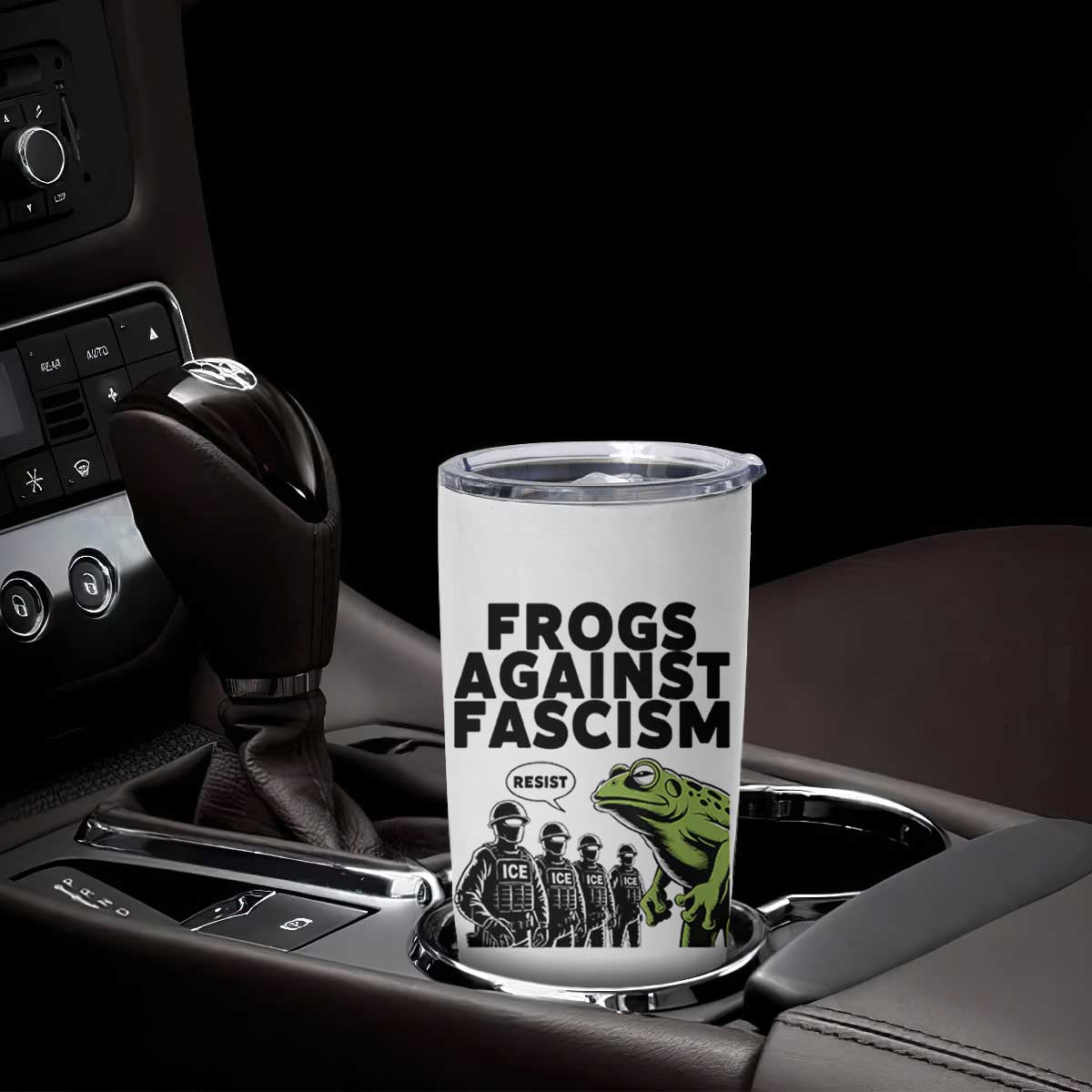 Frogs Against Fascism Tumbler Cup Resist 2025 Free Portland Protest TS02 Print Your Wear