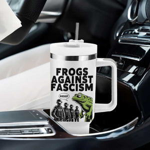 Frogs Against Fascism Tumbler With Handle Resist 2025 Free Portland Protest TS02 Print Your Wear