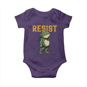 Resist Frog Protest Baby Onesie Free Portland Political Satire TS02 Purple Print Your Wear
