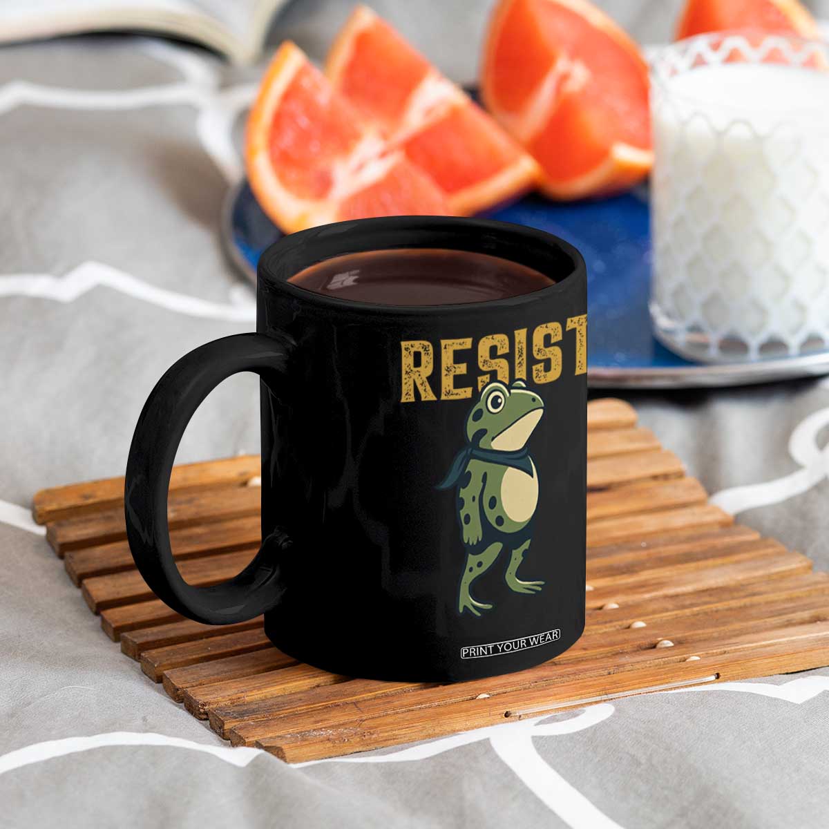 Resist Frog Protest Coffee Mug Free Portland Political Satire TS02 Print Your Wear