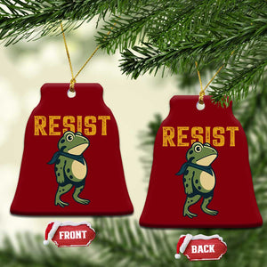 Resist Frog Protest Ceramic Ornament Free Portland Political Satire TS02 Print Your Wear