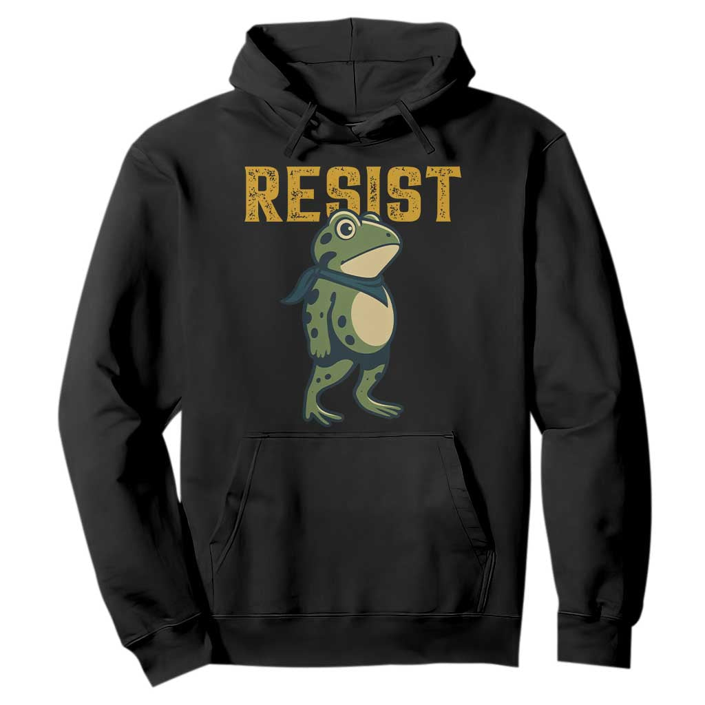 Resist Frog Protest Hoodie Free Portland Political Satire TS02 Black Print Your Wear