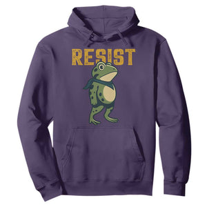 Resist Frog Protest Hoodie Free Portland Political Satire TS02 Purple Print Your Wear