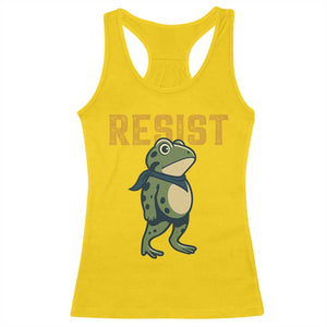 Resist Frog Protest Racerback Tank Top Free Portland Political Satire TS02 Daisy Print Your Wear