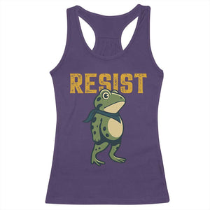 Resist Frog Protest Racerback Tank Top Free Portland Political Satire TS02 Purple Print Your Wear
